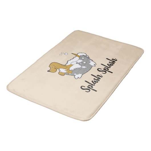 Splash splash dog-badmatje badmat (Gekanteld)