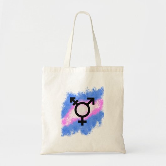 Splash stijl Trans vlag Tote Bag (Voorkant)