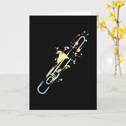 Splash Trombone Kaart (Gele Bloem)