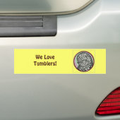 Splash Tumbler Pigeon Circle Bumpersticker (Op auto)