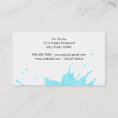 Splash | Uitdrukkend (blauw) Visitekaartje (Achterkant)