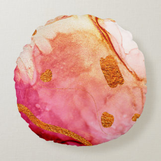 Splash Valley. Natuurlijke luxe. Royal art. Orient Rond Kussen