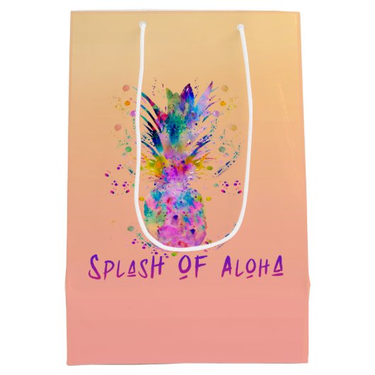 Splash van Aloha Tall Gift Bag Medium Cadeauzakje (Achterkant)
