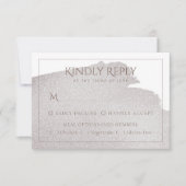 Splash van Beige | Elegante Taupe Waterverf Entree RSVP Kaartje (Voorkant)