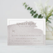 Splash van Beige | Elegante Taupe Waterverf Entree RSVP Kaartje (Staand voorkant)