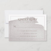 Splash van Beige | Elegante Taupe  Waterverf RSVP Kaartje (Voorkant)