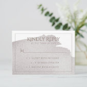 Splash van Beige | Elegante Taupe  Waterverf RSVP Kaartje (Staand voorkant)