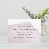 Splash van Bourgondië | Elegante Waterverf bruilof Kaart (Staand voorkant)