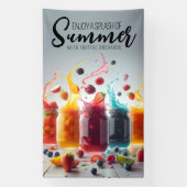 Splash van de zomer Kleurrijke Fruit Jams Spandoek (Verticaal)
