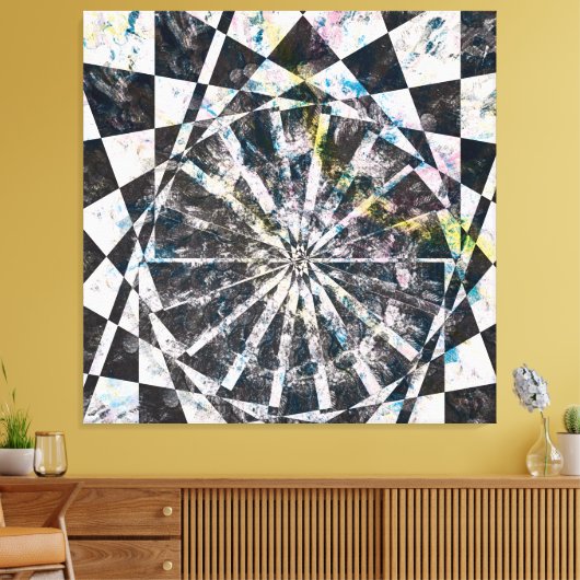 Splash van Kleur Uitgerekte Canvasdruk Canvas Afdruk (Insitu (Woonkamer))