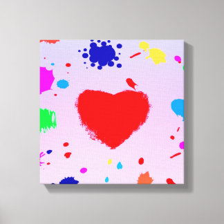 Splash van kleuren canvas afdruk