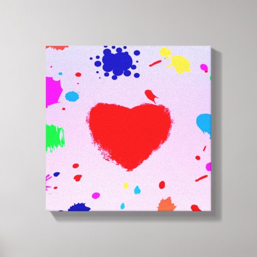 Splash van kleuren canvas afdruk (Voorkant)