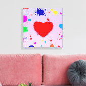Splash van kleuren canvas afdruk (Insitu (Woonkamer))