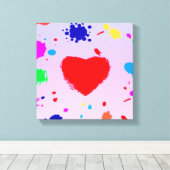 Splash van kleuren canvas afdruk (Insitu (Houten vloer))