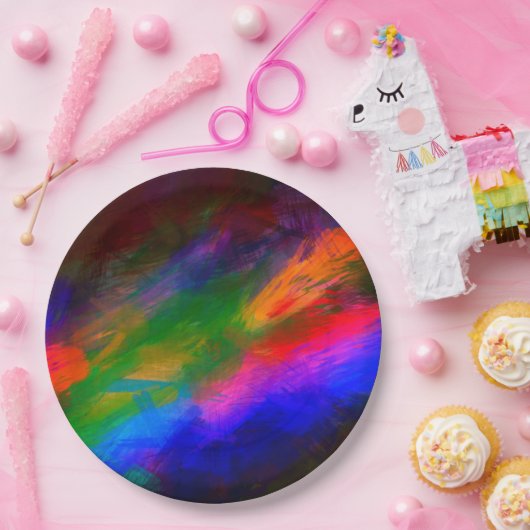 Splash van kleuren papier Bord (Feest)