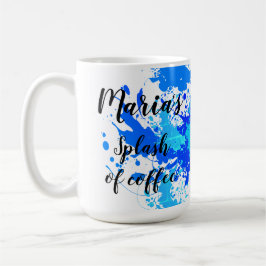 Splash van onduidelijke kleuren in stijlvolle stij koffiemok