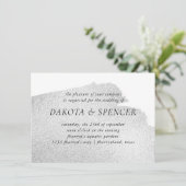 Splash van Onyx | Zwarte houtskool Waterverf bruil Kaart (Staand voorkant)