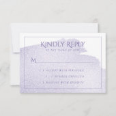 Splash van Paars | Chic Lavender Violet Waterverf RSVP Kaartje (Voorkant)