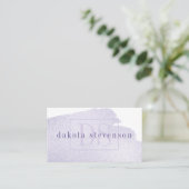 Splash van Paars | Chic Lavender Violet Waterverf Visitekaartje (Staand voorkant)