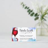 splash van rode wijn | Waterverf achtergrond Visitekaartje (Staand voorkant)