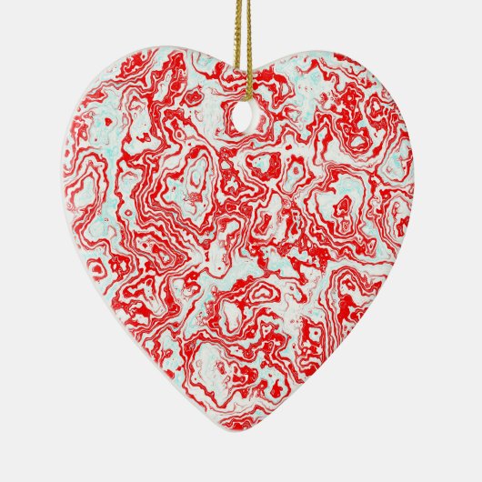 Splash van rood keramisch hart keramisch ornament (Rechts)