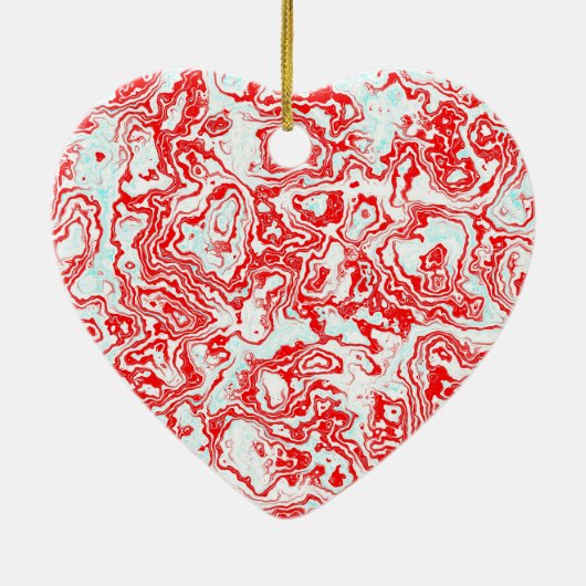 Splash van rood keramisch hart keramisch ornament (Achterkant)