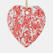 Splash van rood keramisch hart ornament (Rechts)