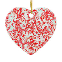 Splash van rood keramisch hart