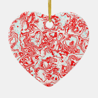 Splash van rood keramisch hart ornament