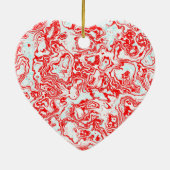Splash van rood keramisch hart ornament (Achterkant)