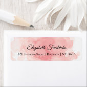 Splash van roze bruiloft retour adres labels (Insitu)