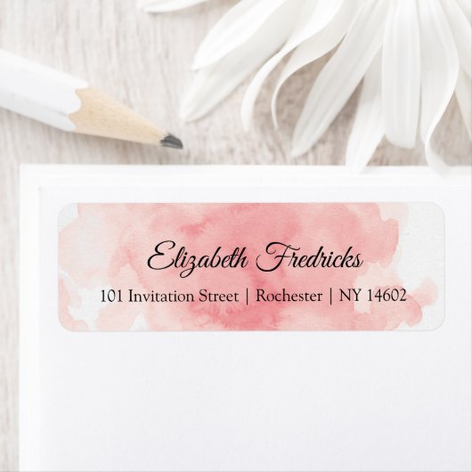 Splash van roze bruiloft retour adres labels (Insitu)