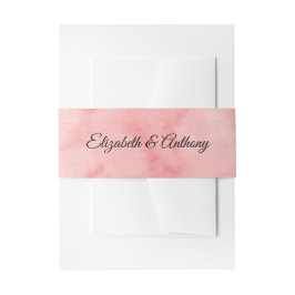 Splash van Roze Bruiloft Uitnodiging Belly Bands Uitnodigingen Wikkel