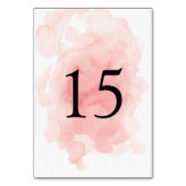 Splash van Roze Trouwtafel Nummer Kaart (Voorkant)