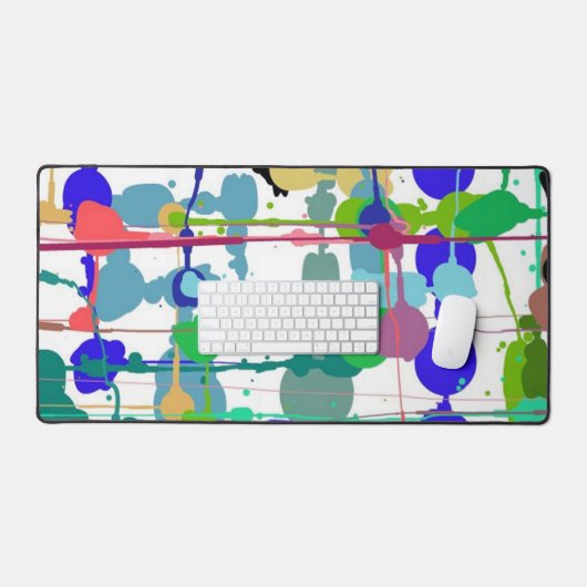Splash van verfkleur bureaumat (Keyboard & Muis)