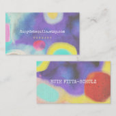 Splash van Waterverf Visitekaartje (Voorkant / Achterkant)