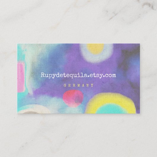 Splash van Waterverf Visitekaartje (Voorkant)