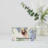 splash van wijnglas | Druiven op wijnstok Visitekaartje (Staand voorkant)