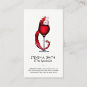 splash van wijnglas | Sommelier-Visitekaartje Visitekaartje (Voorkant)