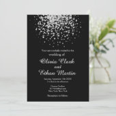 Splash van Zilver Glitter Confetti Kaart (Staand voorkant)