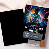 Splash Video Gaming Level Up Birthday Boy Kaart