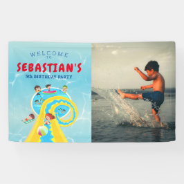 Splash Water Park Waterslide Verjaardag Welkomstbo Spandoek