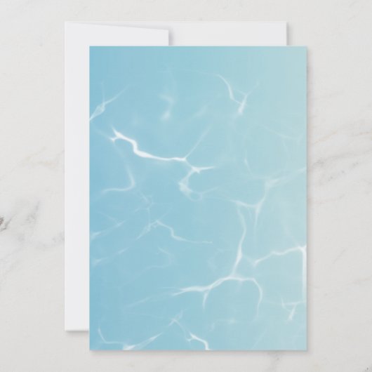 Splash Water Park Zomer Waterslide Verjaardagsfees Bedankkaart (Achterkant)