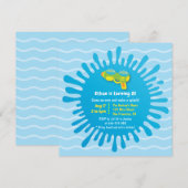 Splash Water Pistool Boys Verjaardagsfeestje Uitno Kaart (Voorkant / Achterkant)