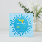 Splash Water Pistool Boys Verjaardagsfeestje Uitno Kaart (Staand voorkant)