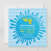Splash Water Pistool Boys Verjaardagsfeestje Uitno Kaart (Voorkant)