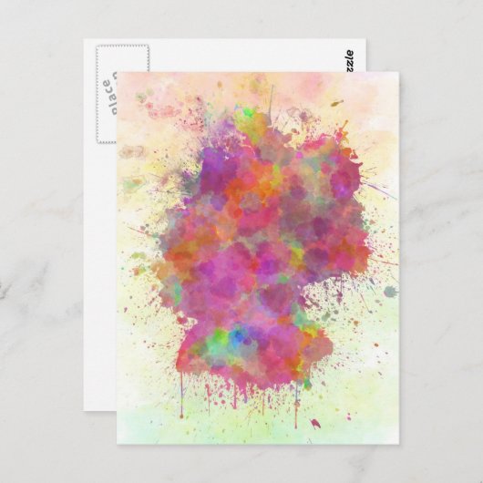 splash waterverf-stijl Duitsland Briefkaart (Voorkant / Achterkant)