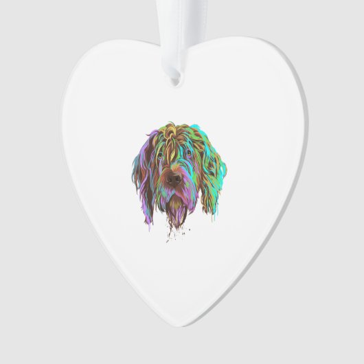 Splash Wirehaired Pointing Griffon Dog Ornament (voorkant)