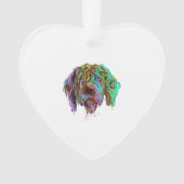 Splash Wirehaired Pointing Griffon Dog Ornament (voorkant)