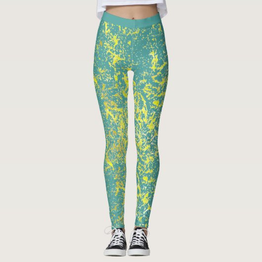splash yellow leggings (Voorkant)